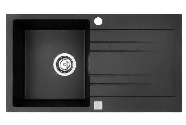Granitový dřez s odkapem Sinks Rapid 780, černý