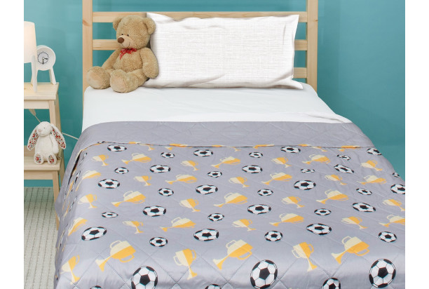 Dětský přehoz na postel Fotbal, 170x210 cm