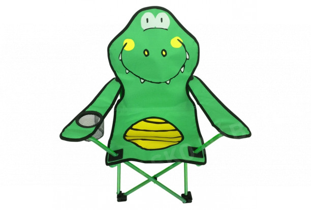 Dětské křeslo Krokodýl, zeleno-žluté