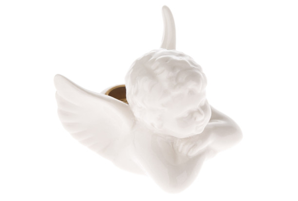 Svícen Anděl, bílý porcelán