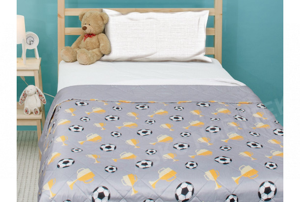 Dětský přehoz na postel Fotbal, 170x210 cm