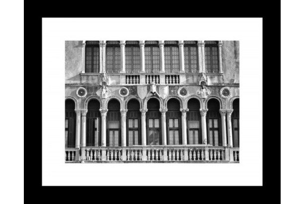 Rámovaný obraz Architektura 20x25 cm, černobílý