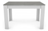Jídelní stůl Adam 120x80 cm, bílý/šedý beton, rozkládací