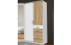 Šatní skříň bez zrcadla Click, 91 cm, bílá/prkenný dub