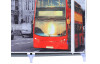 Látková šatní skříň London bus, šedá s autobusem