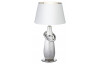Stolní lampa Thebes 38 cm, bílá/stříbrná
