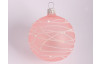 Vánoční ozdoba skleněná koule 7 cm, růžová