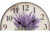 Nástěnné hodiny Levandule 30 cm, vintage, MDF