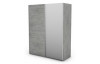 Šatní skříň Carlos 150/61 2D, šedý beton, 150 cm