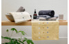 Froté ručník pro hosty Quattro, tencel, žlutý, kostičky, 36x50 cm