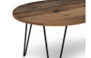 Oválný konferenční stolek Prado, vintage optika dřeva