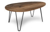 Oválný konferenční stolek Prado, vintage optika dřeva