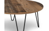 Kulatý konferenční stolek Prado 80 cm, vintage optika dřeva