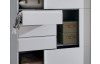 Šatní skříň Coburg, 180 cm, bílá/dub artisan