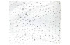 Vánoční ubrus Stříbrné vločky, bílý, 160x130 cm