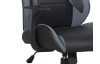 Kancelářská židle Foxter, černá ekokůže/šedá látka