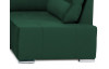 Rohová sedačka na trvalé spaní Island, tmavě zelená látka, pravý roh