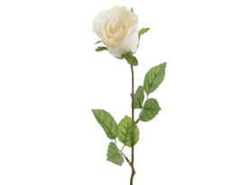 Umělá květina Růže 45 cm, krémová