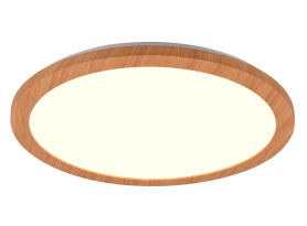 Stropní LED osvětlení Camillus 40 cm, kulaté, imitace dřeva
