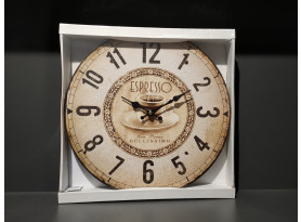 Nástěnné hodiny Espresso, 33 cm