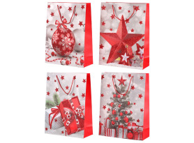 Vánoční dárková taška (4 druhy) velikost XL, vícebarevná