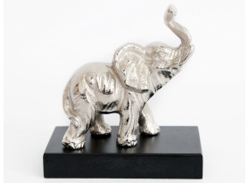 Dekorační soška Malý slon, stříbrná