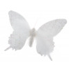 Závěsná dekorace Motýl 16 cm, bílá látka