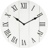 Nástěnné hodiny 60 cm, bílá vintage, MDF