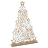 Vánoční dekorace Stromek z vloček 24 cm, dřevěný