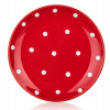 Dezertní talíř Dots 18,6 cm, červený puntíkatý