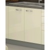 Kuchyňská dřezová skříňka Karmen 80ZL, 80 cm, šedá/krémová