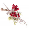Vánoční dekorace Umělá zimní větvička, 28 cm