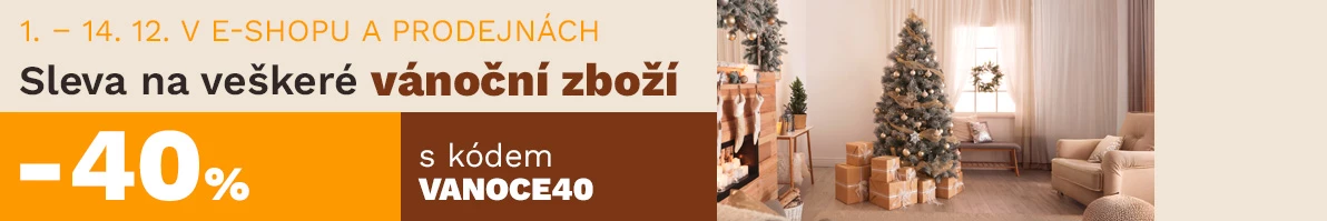 40 % na veškeré vánoční zboží 1.-14.12.2025