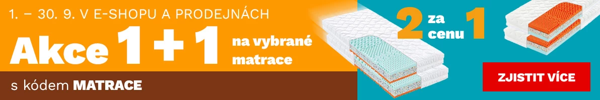 Matrace 1+1 zdarma 1-30-9-2026