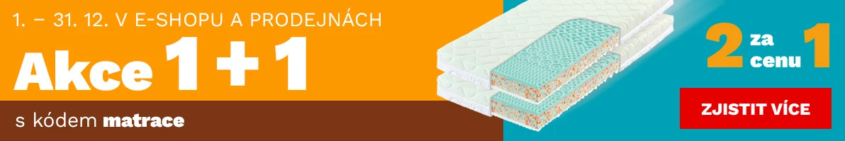 Matrace 1+1 zdarma 1-31-12-2025