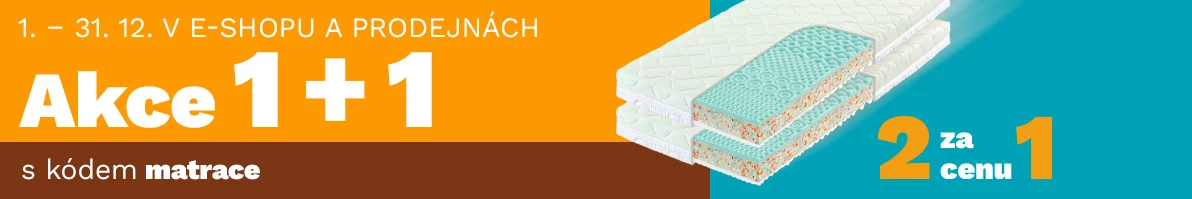 Matrace 1+1 zdarma 1-31-12-2025
