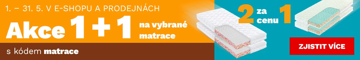 Matrace 1+1 zdarma 1-31-5-2026