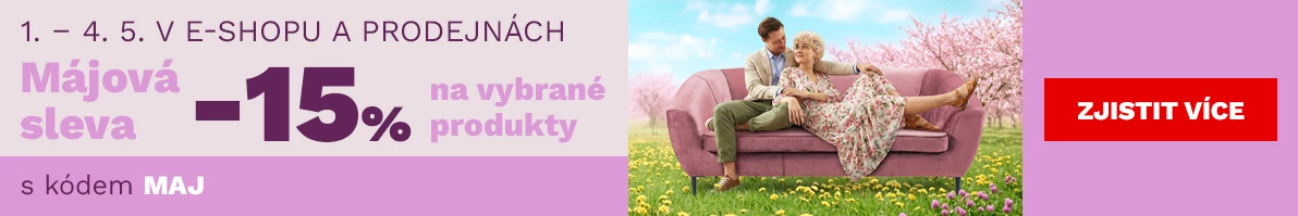 Májová sleva 15% na vybrané produkty 1-4-5-2026