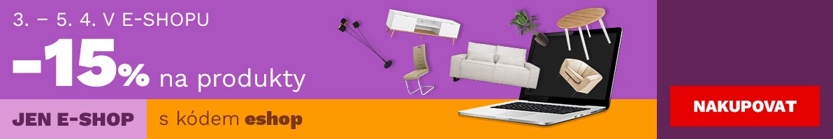 15 % na produkty jen v e-shopu 3-5-4-2026
