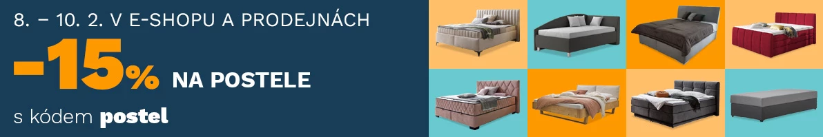 15 % na postele 8-10-2-2026