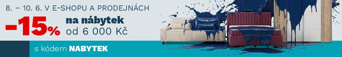 15 % nábytek nad 6000,- 200€ 8-10-6-2026