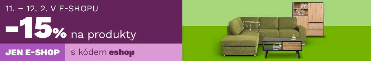 15 % na produkty jen v e-shopu 11-12-2-2026