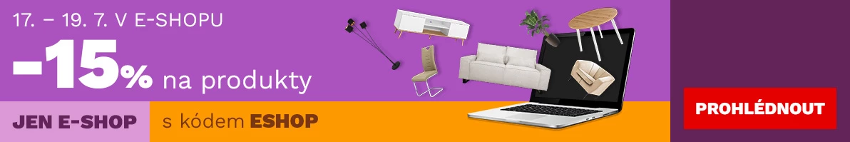 15 % na produkty jen v e-shopu 17-19-7-2026