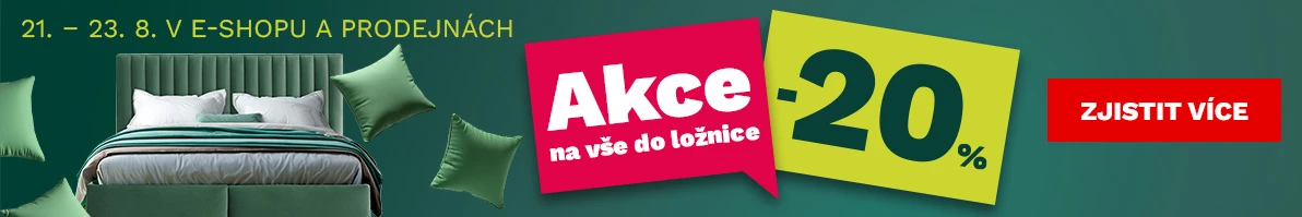20 % na vše do ložnice 21-23-8-2026