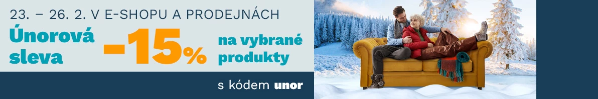 Únorová sleva 15% na vybrané produkty 23-26-2-2026
