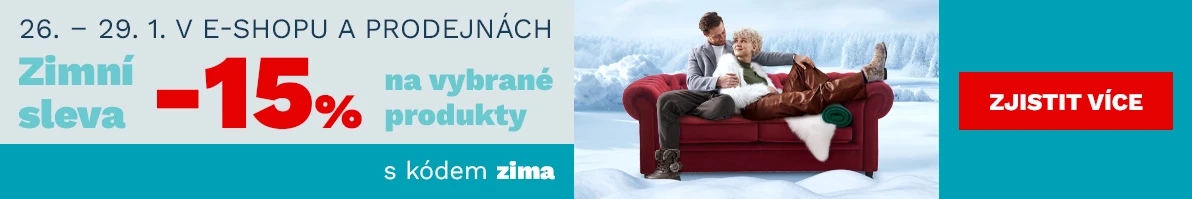 Zimní sleva 15 % na vybrané produkty 26-29-1-2026