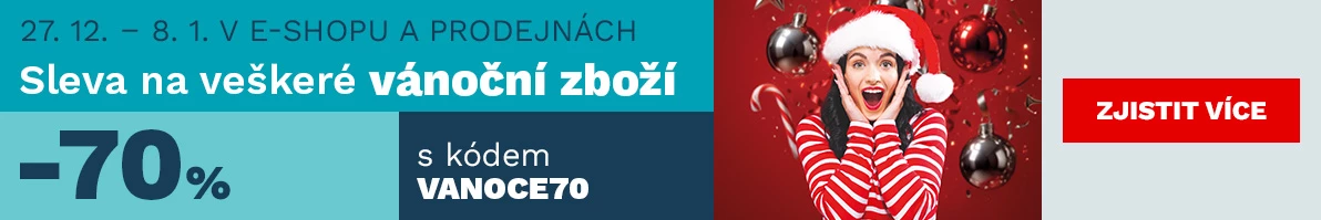 70 % na veškeré vánoční zboží 27.12.2025 - 8.1.2026
