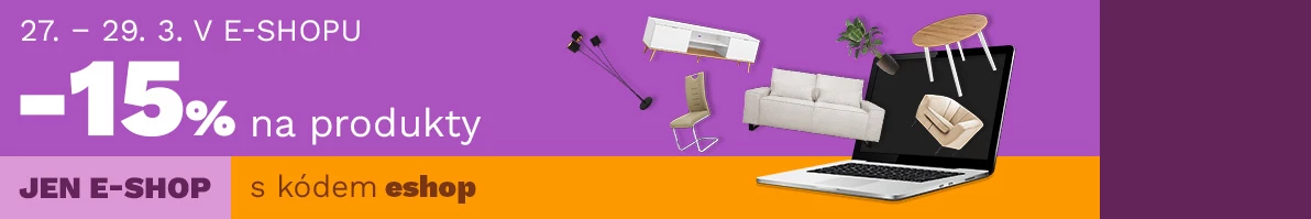 15 % na produkty jen v e-shopu 27-29-3-2026