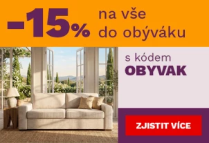 15 % na vše do obýváku 1-4-6-2026
