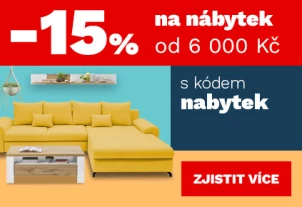 15 % nábytek nad 6000,- 200€ 16-18-3-2026